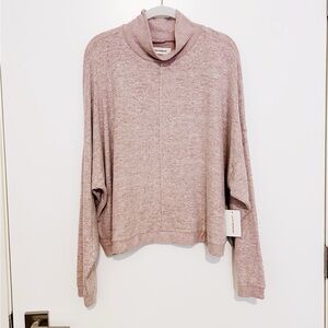 NWT Lucky Brand Cloud Jersey Mock Neck Top